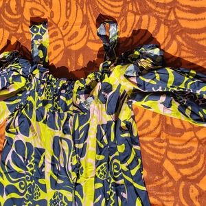 Manuhealii Cold Shoulders Hawaiian blouse